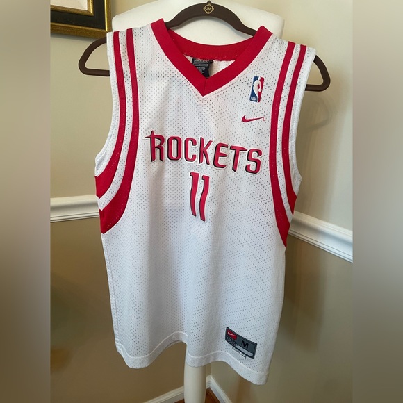 Vintage Nike Houston Rockets Yao Ming 11 White Swingman JerseySewn YOUTH M